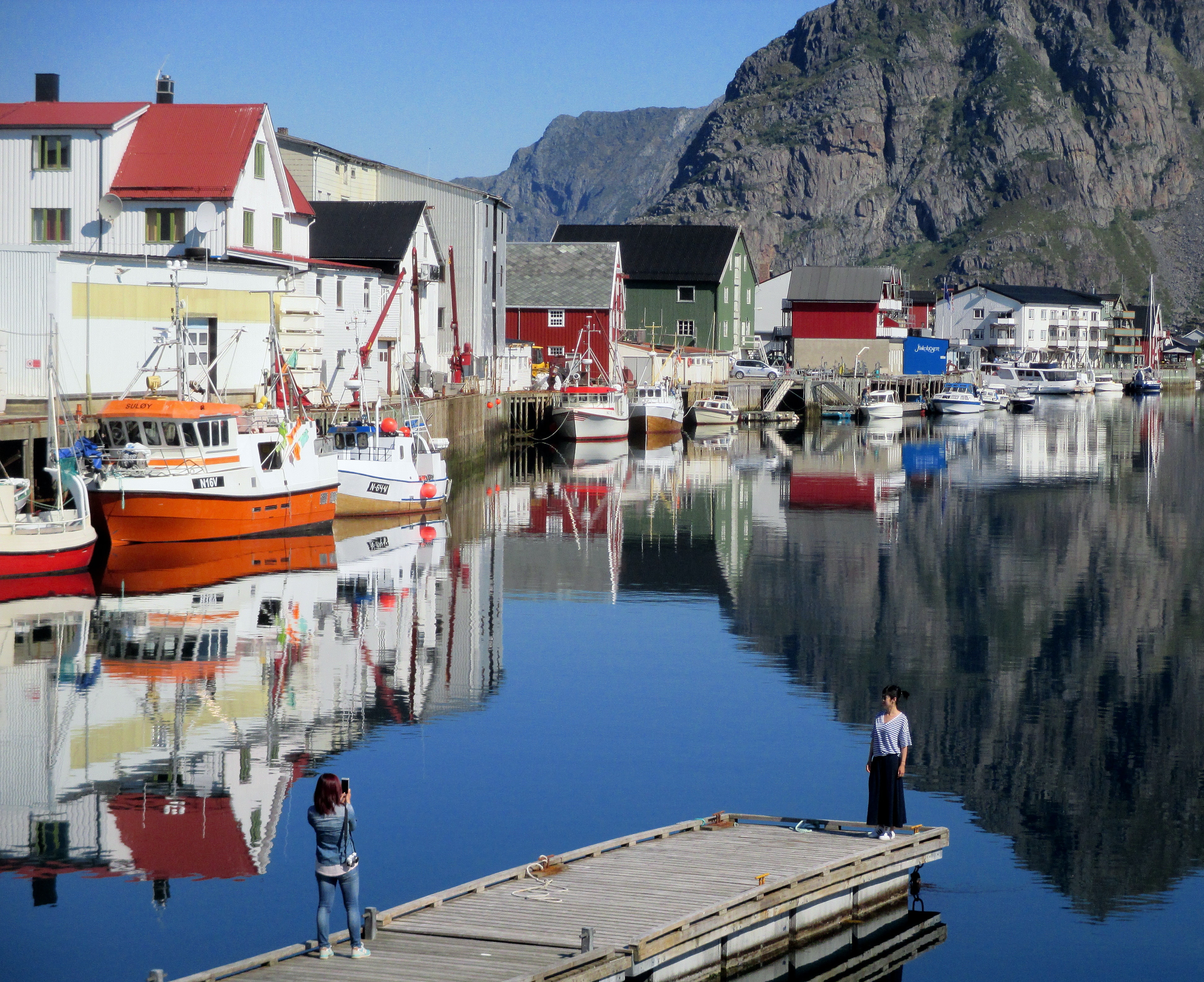 The picturesque fishing village of Henningsvaer.