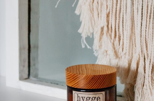 candle with hygge pronunciation on label
