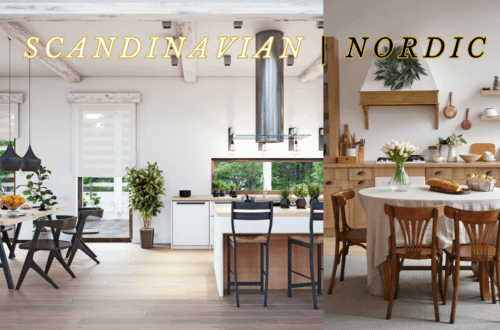 Scandinavian interior design next to a nordic design room